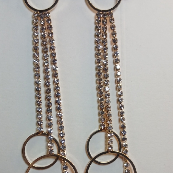 Paparazzi Gold With Bling Bling Dangle Earrings - Picture 8 of 9